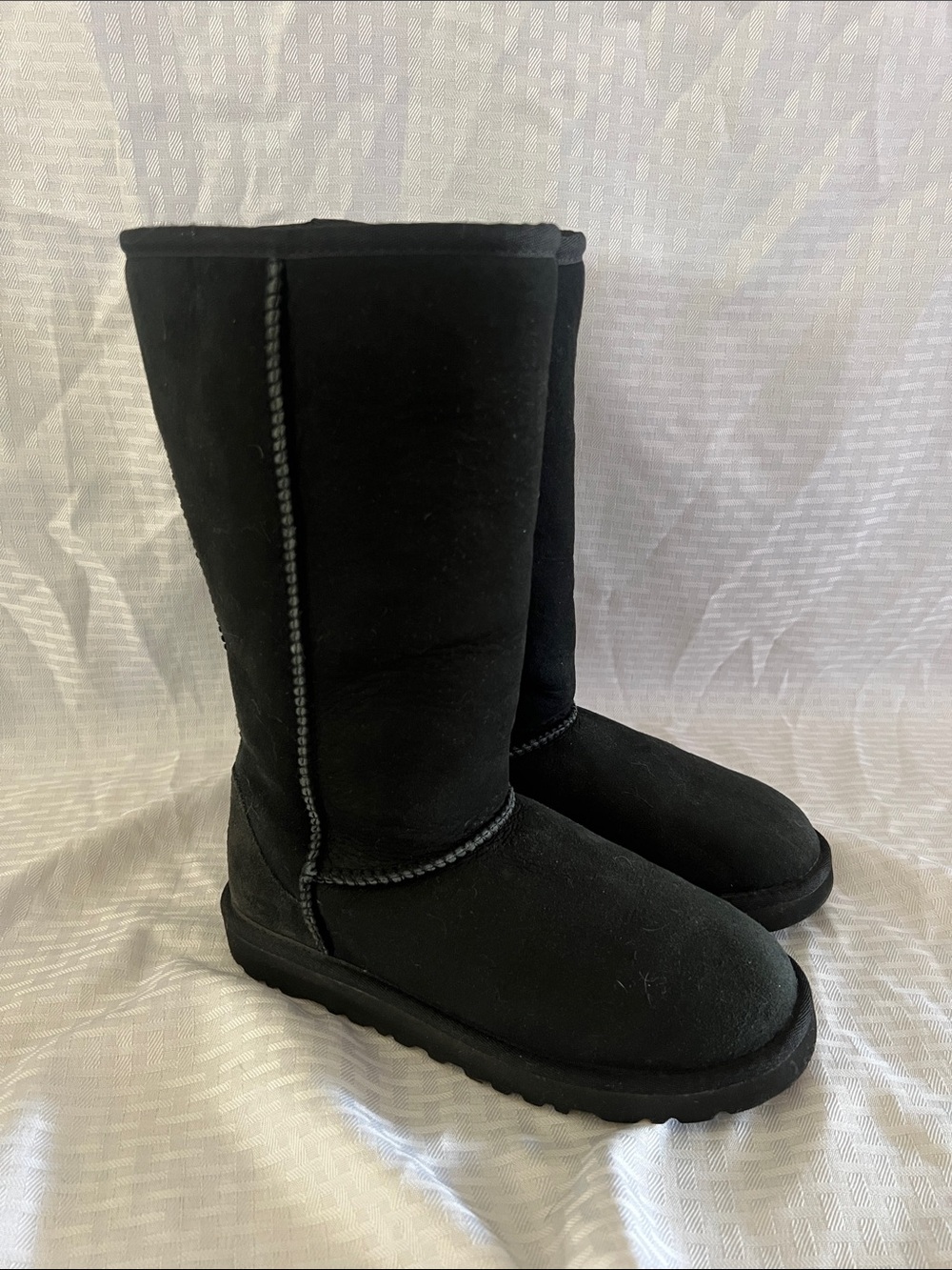 UGG Classic Tall Black Suede Winter Boots